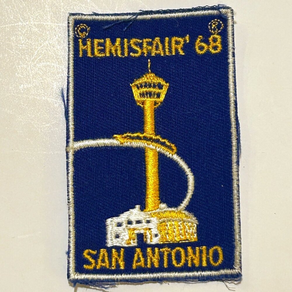 VINTAGE Hemisfair 1968 San Antonio Texas Embroidered Patch UNUSED